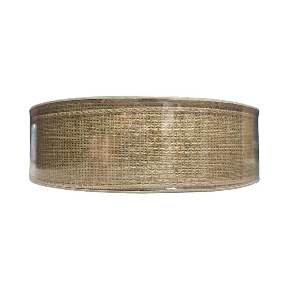 Member's Mark Wired Edge Premium Holiday Ribbon, 1.5" Wide x 50 Yards - Beige